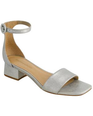 Bernardo Jalena Suede Low Heel Sandal - Metallic