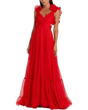 Mac Duggal Ruffle Tiered Chiffon Gown