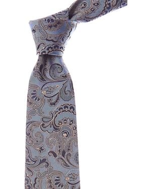 Etro Paisley Silk Tie - Purple