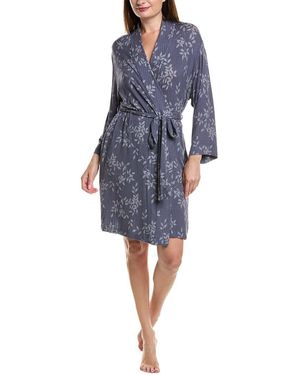 NATORI EDIT Aria Printed Rib Robe - Blue