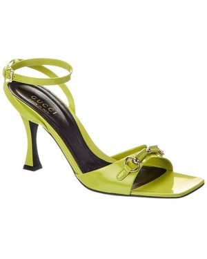 Gucci Horsebit Patent Sandal - Metallic