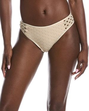 Carmen Marc Valvo Crochet Bikini Bottom - Brown