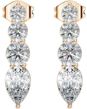 Lab Grown Diamonds 14K Rose 1.00 Ct. Tw. Lab-Grown Diamond Earrings - White