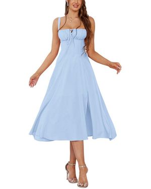 Amanda Royal Midi Dress - Blue
