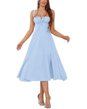 Amanda Royal Midi Dress - Blue