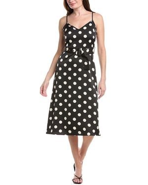 Sam Edelman Belted Polka Dot Dress - Black