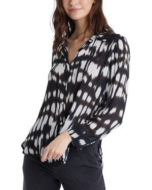 Bella Dahl Flowy Button Down Shirt - Gray