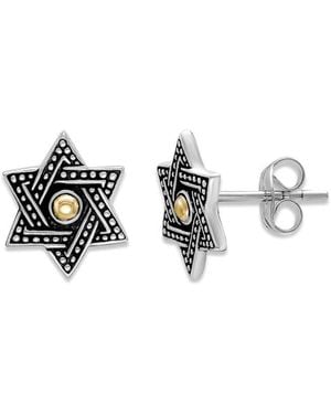 Samuel B. 18K & Star Of David Studs - Metallic