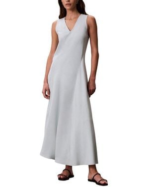 Calvin Klein Panel Midi Dress - White