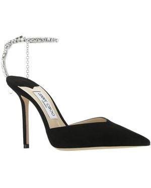 Gucci Jimmy Choo Saeda100 Suede Pump - Black
