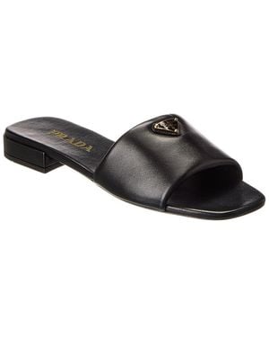 Prada Leather Sandal - Black