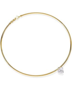 Lab Grown Diamonds 14K 2.21 Ct. Tw. Lab-Grown Diamond Omega Pendant Necklace - Metallic