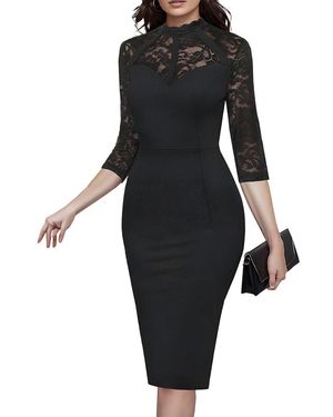Vincent Sheath Dress - Black