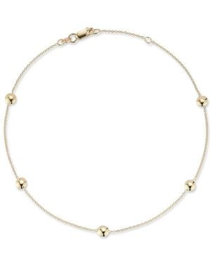 Ember Fine Jewelry 14k Button Station Ankle Bracelet - Natural
