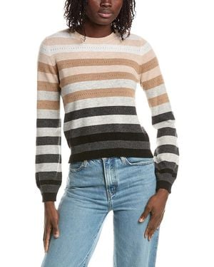 Isla Ariana Stripe Cashmere Jumper - Blue