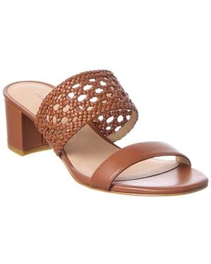 Stuart Weitzman Briar Block 50 Leather Sandal - Brown