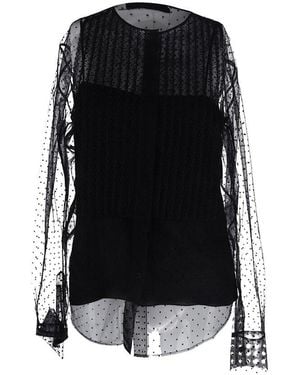 Dior Mesh Crewneck Blouse, Size Int (Authentic Pre-Loved) - Black