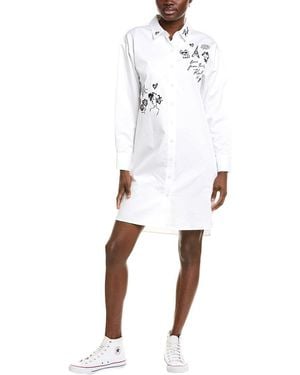 KARL LAGERFELD Poplin Shirtdress - White