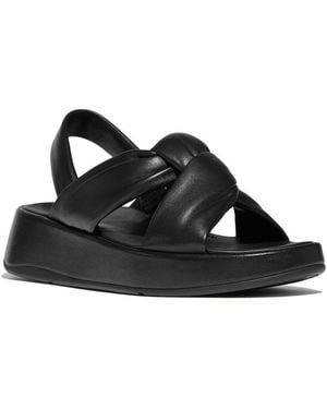 Fitflop F-Mode Leather Sandal - Black