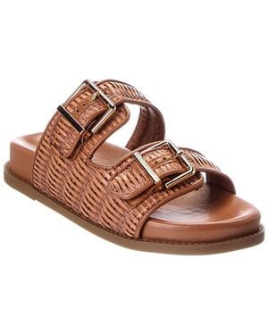 SCHUTZ SHOES Naomi Leather Sandal - Brown