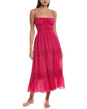 Free People Taking Sides Maxi Dress - Red