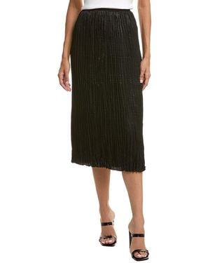 Bella Dahl Pleated Midi Skirt - Black