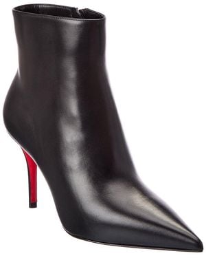 Christian Louboutin Miss Z 90 Leather Bootie - Black
