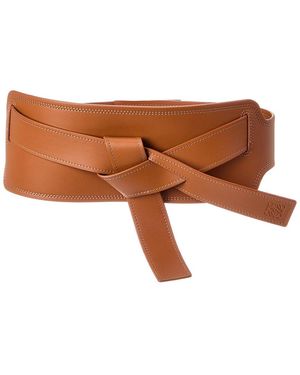 Loewe Gate Leather Belt - Brown