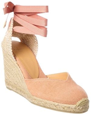 Castañer Chiara Canvas Wedge Sandal - Pink