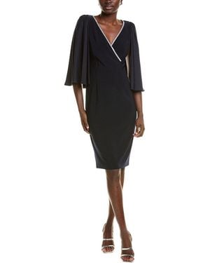 Joseph Ribkoff Studded Neckline Midi Dress - Black