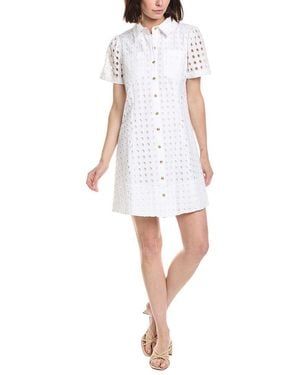 Cece Collared Shirtdress - White