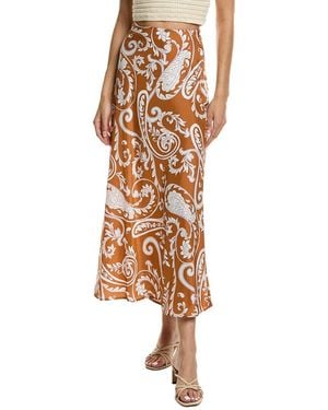 tyler boe Edie Silk Midi Skirt - White