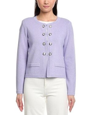 St. John Framed Boxy Jacket - Purple