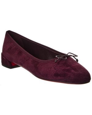Christian Louboutin Sweetie Jane Suede Flat - Red