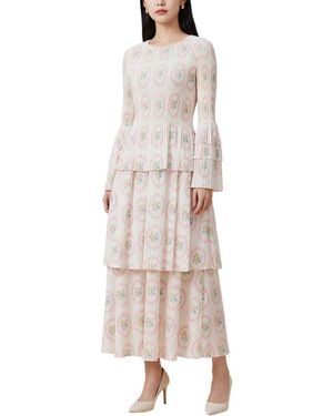 Linda Charm Midi Dress - Natural