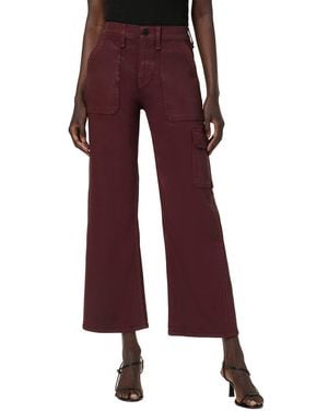 Hudson Jeans Rosie Coated Bordeaux Wide Leg Jean - Red
