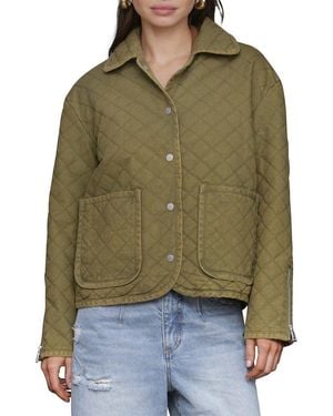 Avec Les Filles Diamond Quilted Jacket - Green