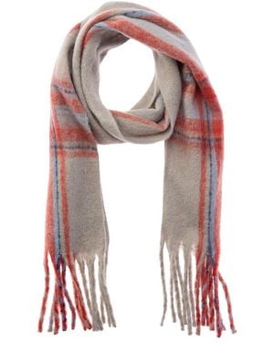 La Fiorentina Plush Fringe Scarf - Red