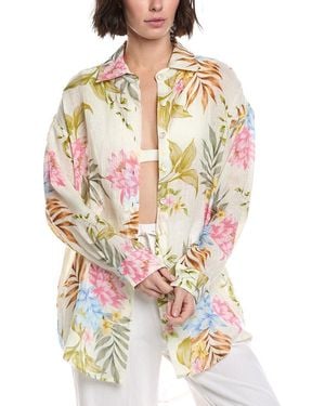 Vitamin A Playa Linen Boyfriend Shirt - White