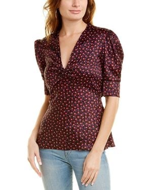 Rabanne Puff Sleeve Top - Red