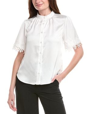 Gracia Satin Blouse - White