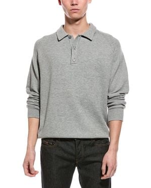 Slate & Stone Raglan Polo Sweater - Gray