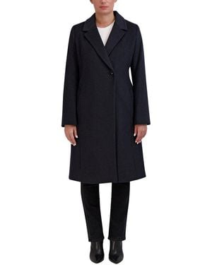 Cole Haan Wool-Blend Coat - Black