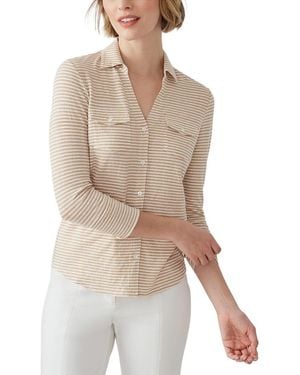 J.McLaughlin Linen-Blend Brynn Knit Top - Natural