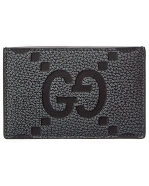 Gucci Leather Card Holder - Gray