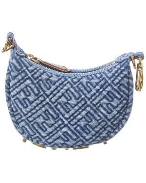 Fendi Graphy Nano Denim Bag Charm - Blue
