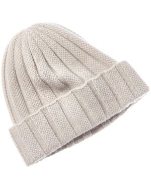 Sofiacashmere Sofiacashmere Novelty Rib Cashmere Hat - Natural