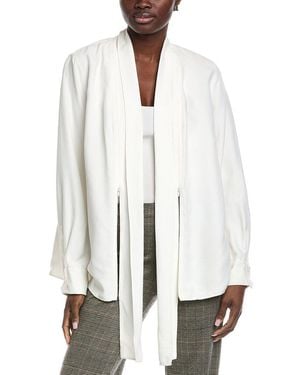 Akris Silk-Blend Cardigan - White