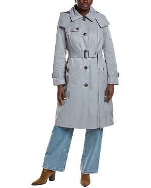 London Fog Long Trench Coat - Grey