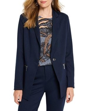 NIC+ZOE Ponte Zip Jacket - Blue